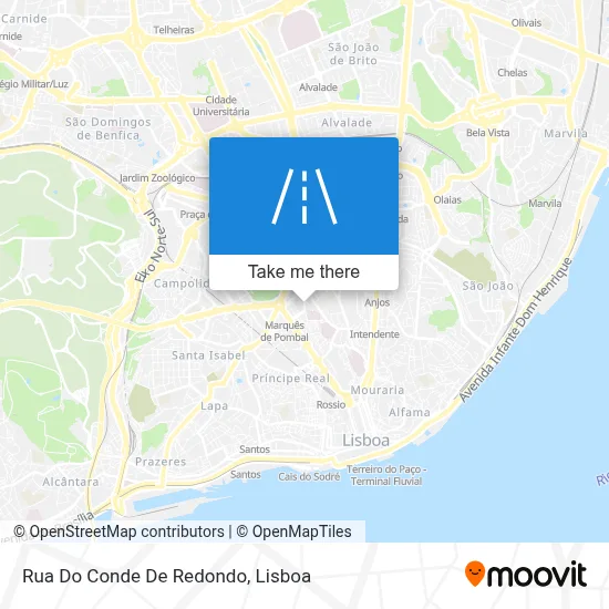 Rua Do Conde De Redondo map