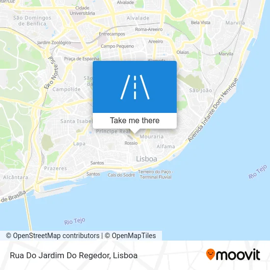 Rua Do Jardim Do Regedor map