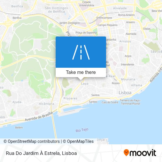 Rua Do Jardim À Estrela map