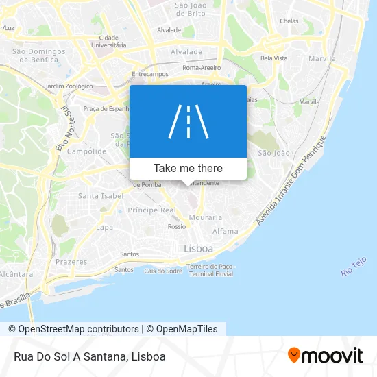 Rua Do Sol A Santana map