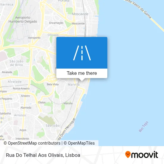 Rua Do Telhal Aos Olivais map