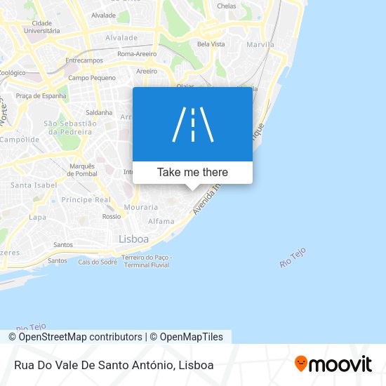 Rua Do Vale De Santo António map