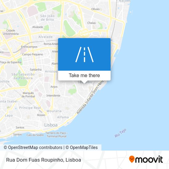 Rua Dom Fuas Roupinho mapa