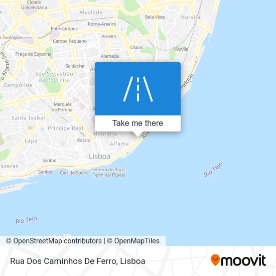Rua Dos Caminhos De Ferro mapa
