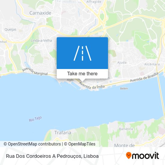 Rua Dos Cordoeiros A Pedrouços mapa