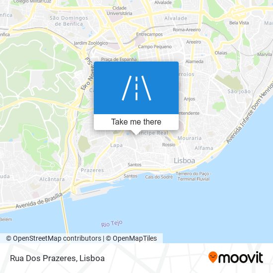 Rua Dos Prazeres mapa