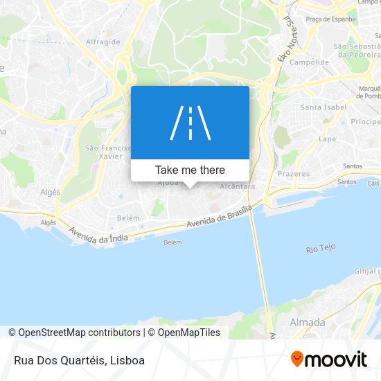 Rua Dos Quartéis mapa
