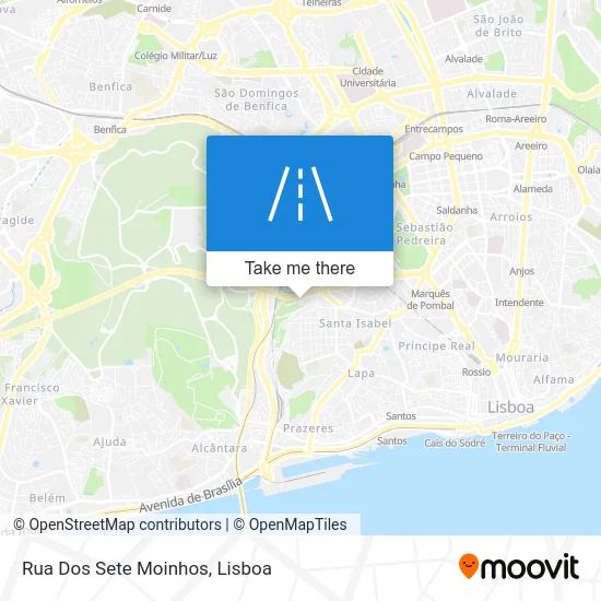 Rua Dos Sete Moinhos map