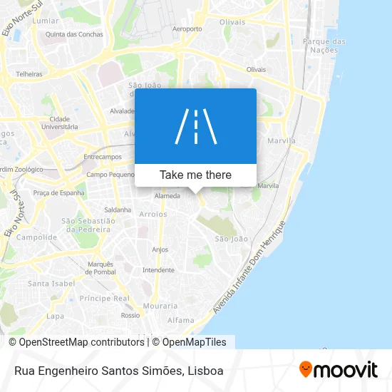Rua Engenheiro Santos Simões map