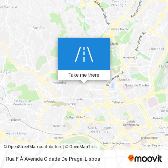 Rua F À Avenida Cidade De Praga map