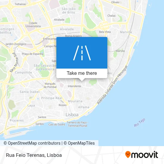 Rua Feio Terenas map