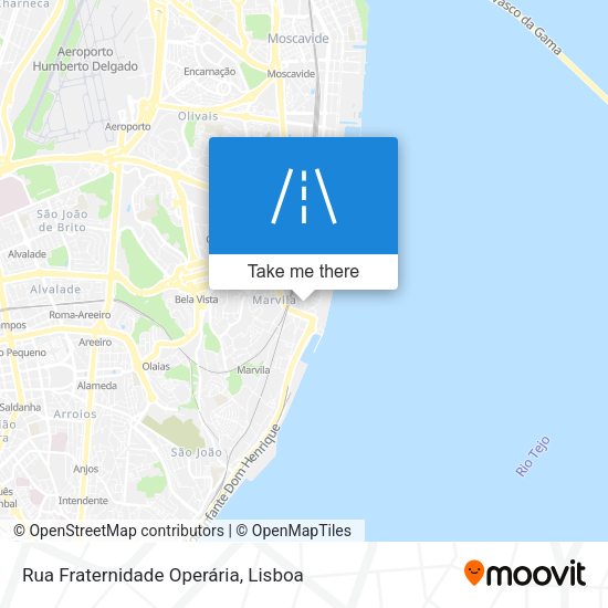 Rua Fraternidade Operária mapa
