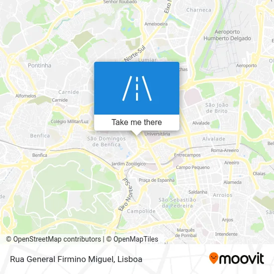 Rua General Firmino Miguel map