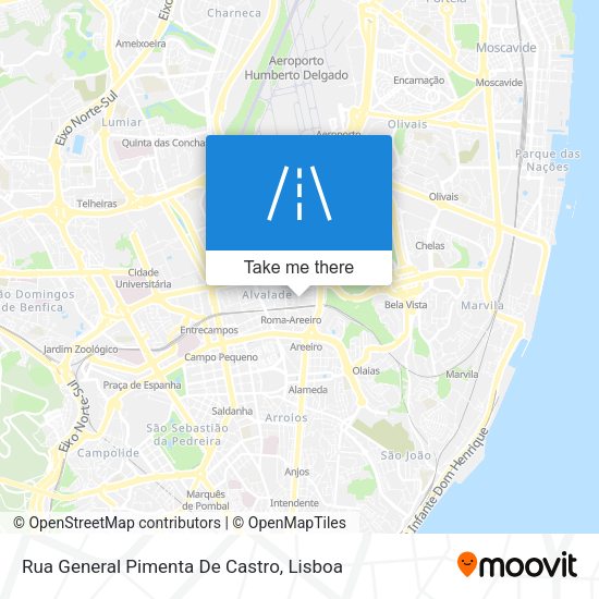 Rua General Pimenta De Castro map
