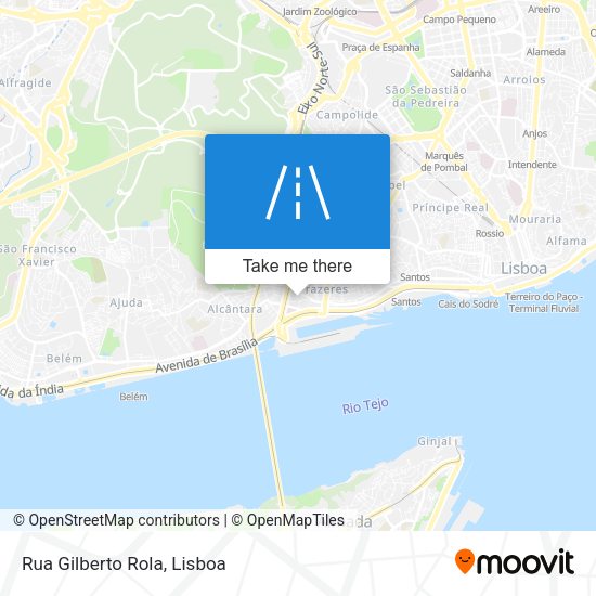 Rua Gilberto Rola mapa