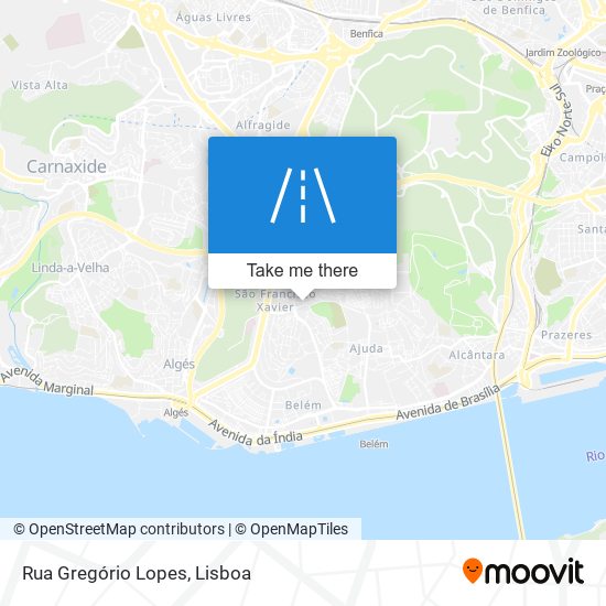 Rua Gregório Lopes mapa