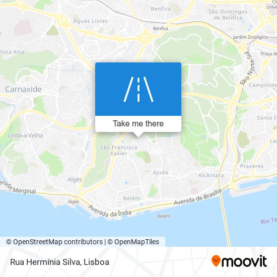 Rua Hermínia Silva mapa