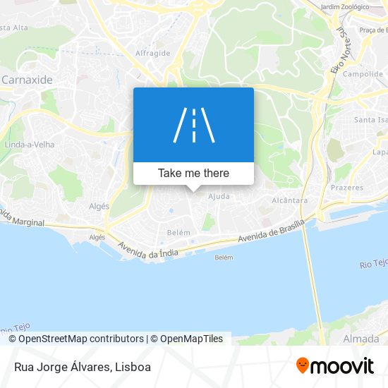 Rua Jorge Álvares mapa