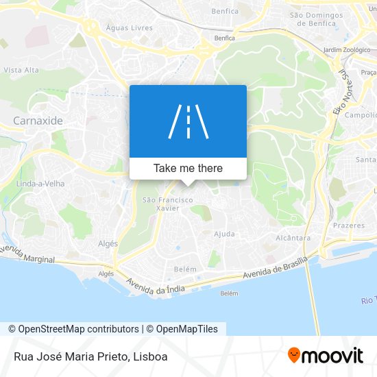 Rua José Maria Prieto mapa