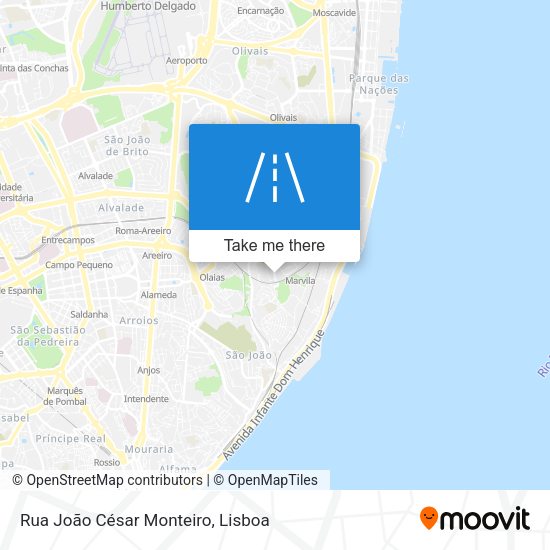 Rua João César Monteiro mapa