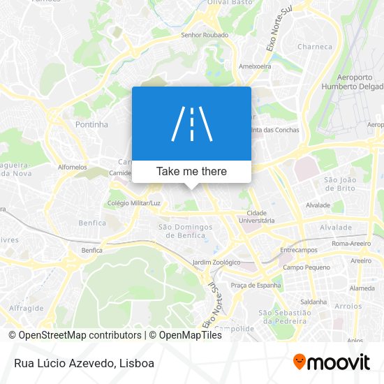 Rua Lúcio Azevedo mapa