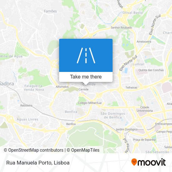 Rua Manuela Porto mapa