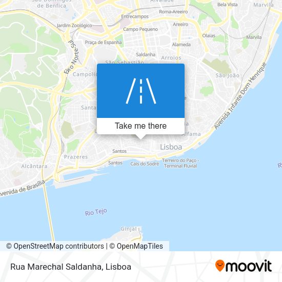 Rua Marechal Saldanha mapa