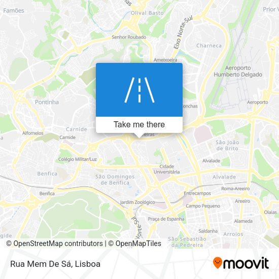 Rua Mem De Sá mapa