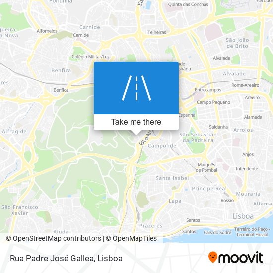 Rua Padre José Gallea mapa