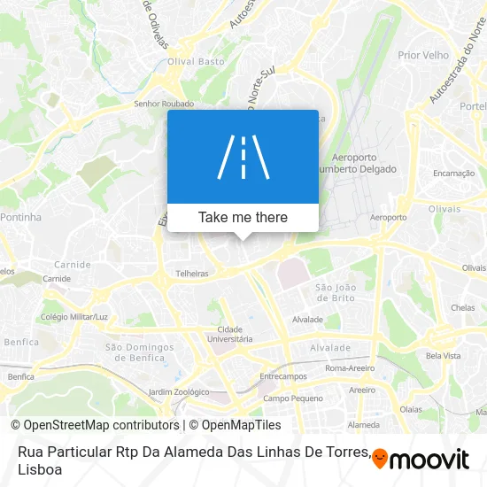 Rua Particular Rtp Da Alameda Das Linhas De Torres map