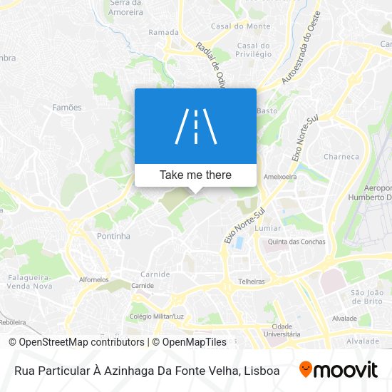 Rua Particular À Azinhaga Da Fonte Velha map