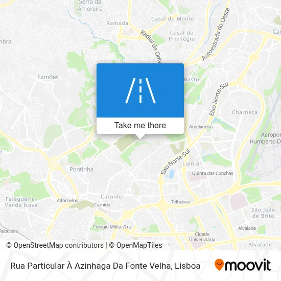 Rua Particular À Azinhaga Da Fonte Velha map