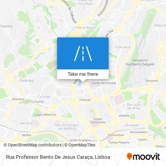 Rua Professor Bento De Jesus Caraça mapa