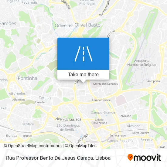 Rua Professor Bento De Jesus Caraça map
