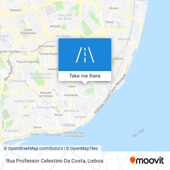 Rua Professor Celestino Da Costa mapa