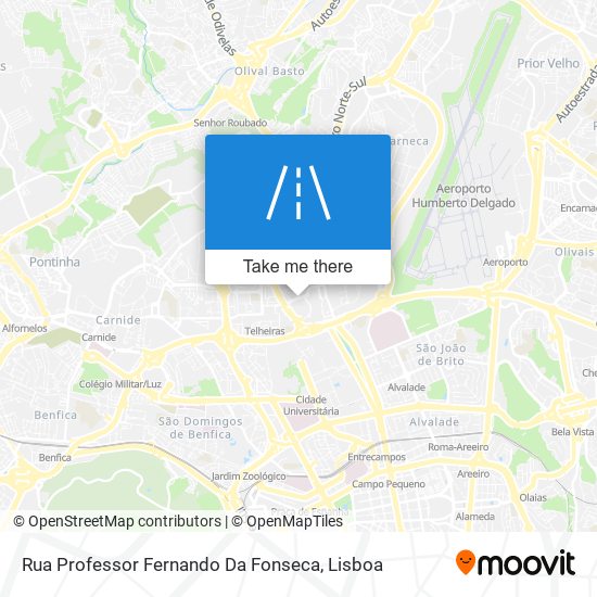 Rua Professor Fernando Da Fonseca mapa