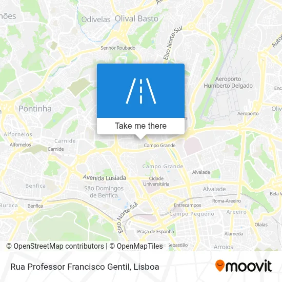 Rua Professor Francisco Gentil map