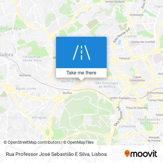 Rua Professor José Sebastião E Silva map