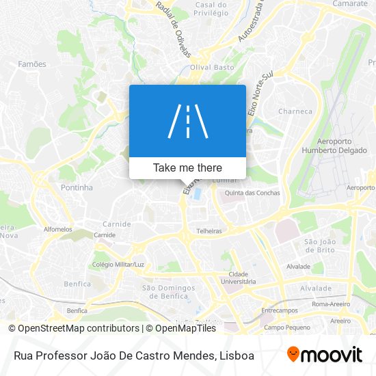 Rua Professor João De Castro Mendes mapa