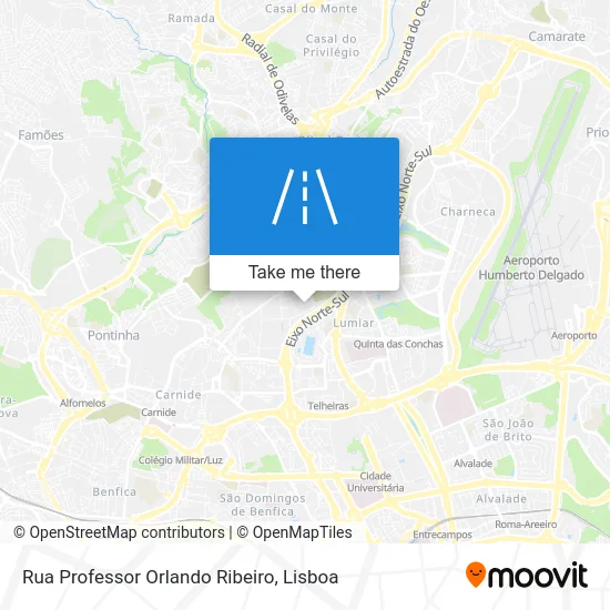 Rua Professor Orlando Ribeiro map