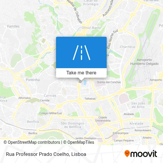 Rua Professor Prado Coelho map