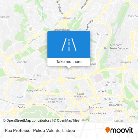 Rua Professor Pulido Valente mapa