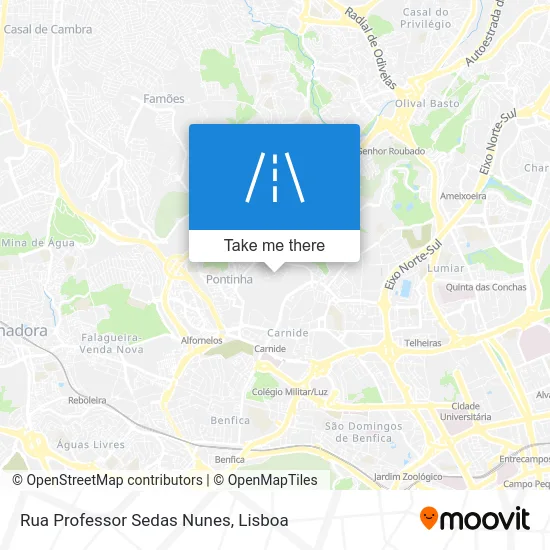 Rua Professor Sedas Nunes map