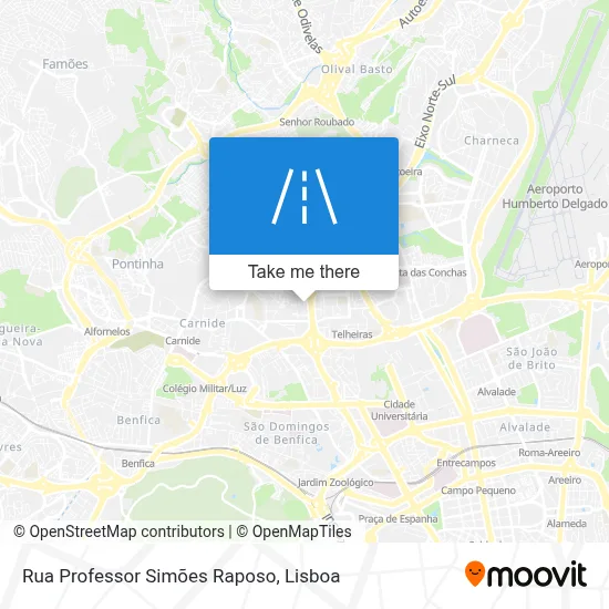 Rua Professor Simões Raposo map
