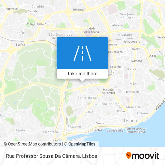 Rua Professor Sousa Da Câmara map