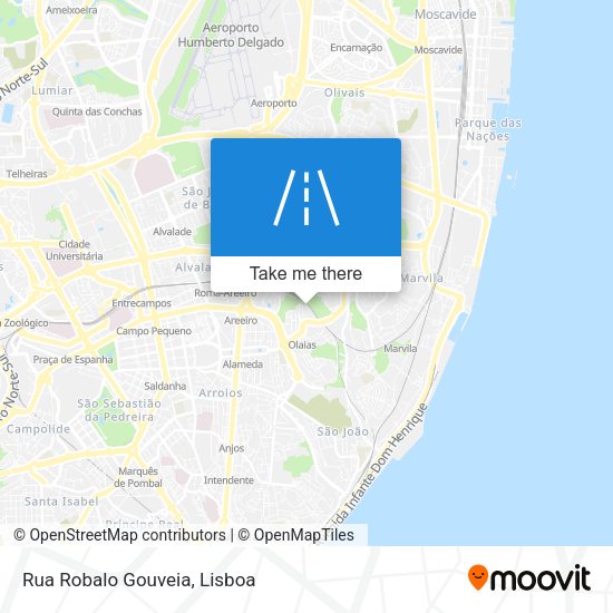Rua Robalo Gouveia mapa