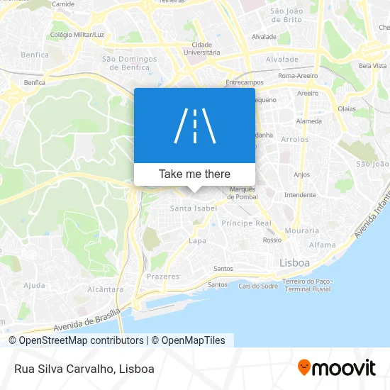 Rua Silva Carvalho map