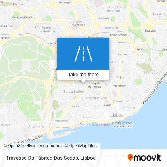 Travessa Da Fábrica Das Sedas map