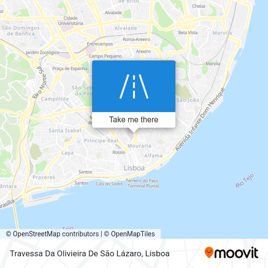 Travessa Da Olivieira De São Lázaro mapa