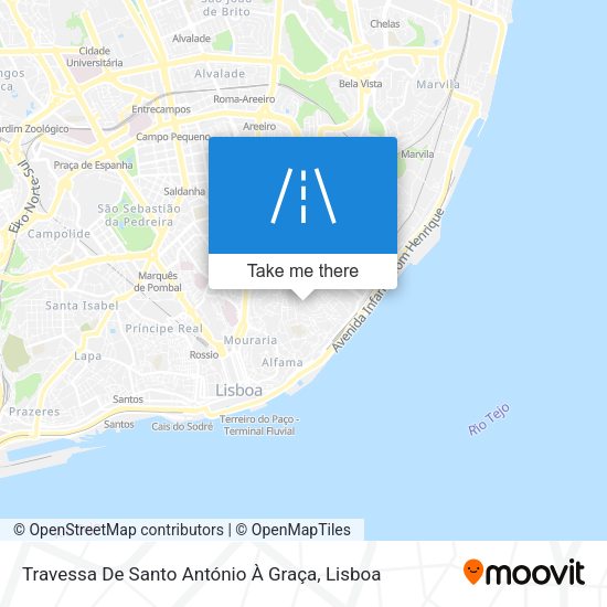 Travessa De Santo António À Graça mapa